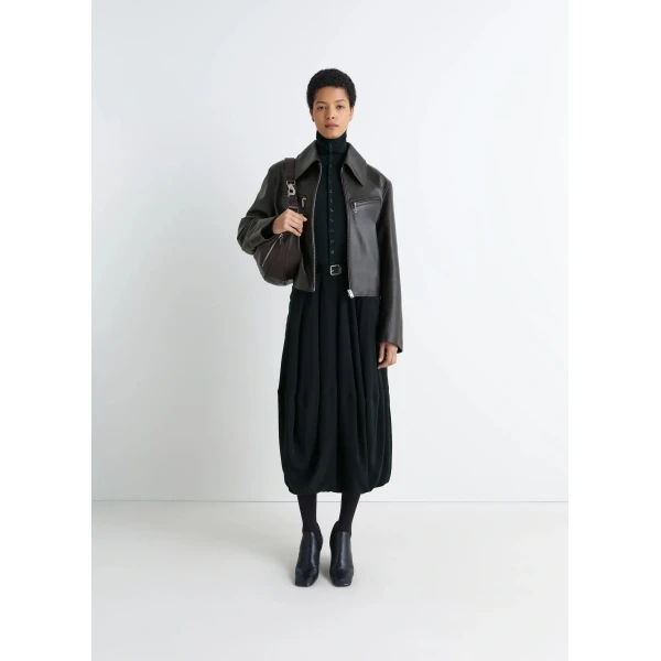 Lemaire Boxy Leather Blouson in Leather - Jackets - Parisian Minimalist Luxury at Luxury Shoes 