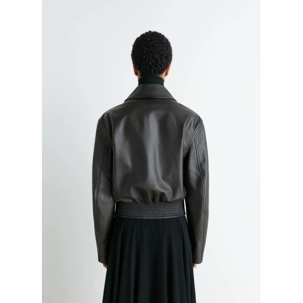 Lemaire Boxy Leather Blouson in Leather - Jackets - Parisian Minimalist Luxury at Luxury Shoes 