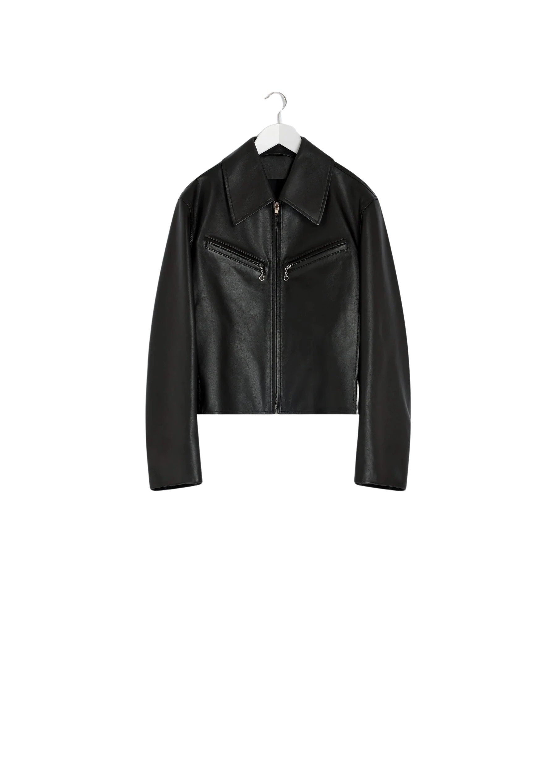 Lemaire Boxy Leather Blouson in Leather - Jackets - Parisian Minimalist Luxury at Luxury Shoes 
