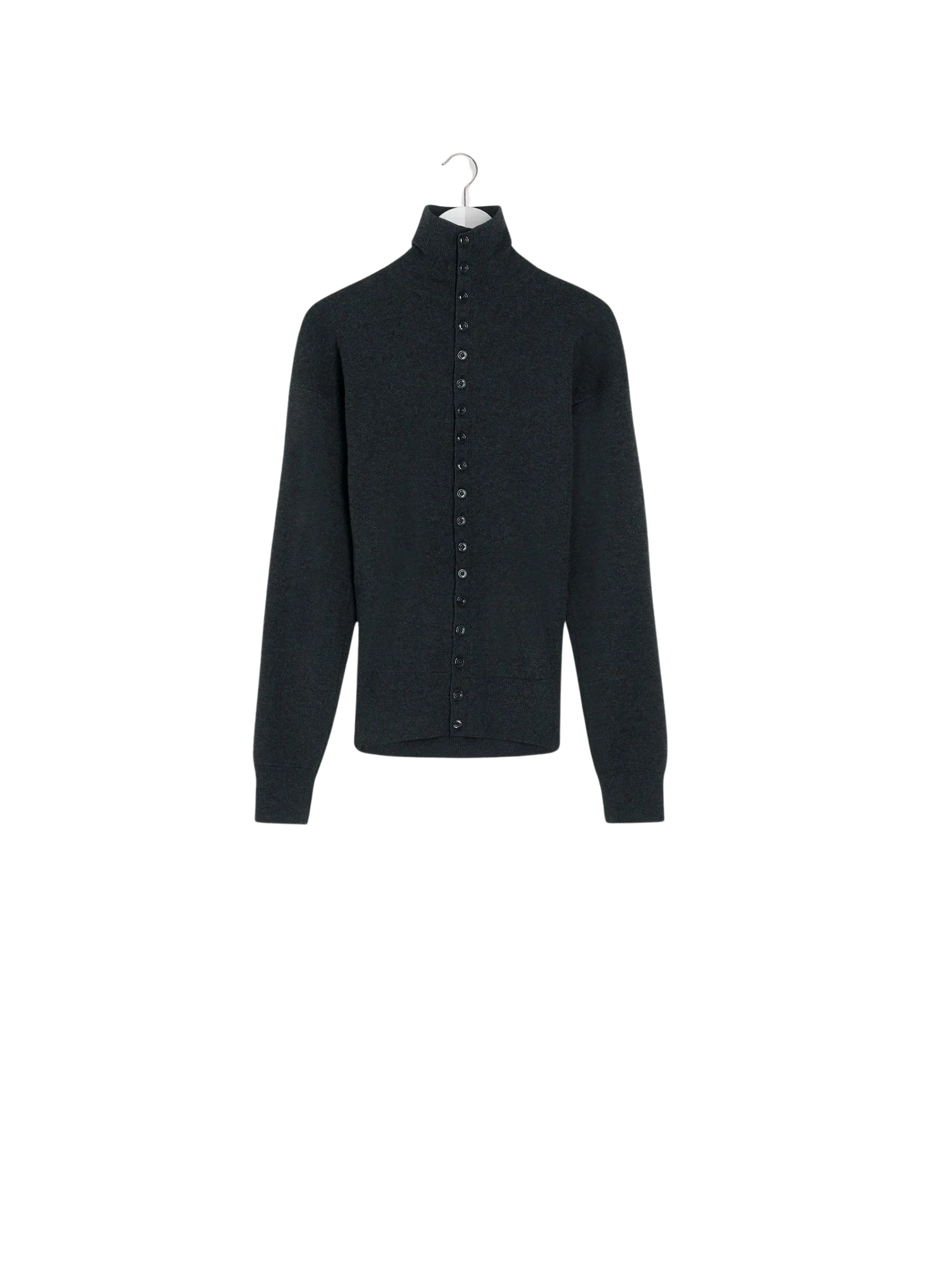 Lemaire Buttoned Fitted Cardigan in Fine Wool - Knitwear - Parisian Minimalist Luxury at Luxury Shoes 