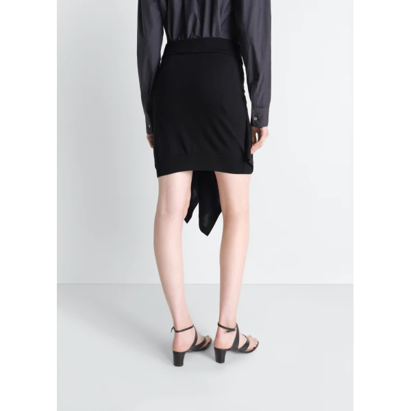 Lemaire Buttoned Skirt in Merino Blend - Knitwear - Parisian Minimalist Luxury at Luxury Shoes 