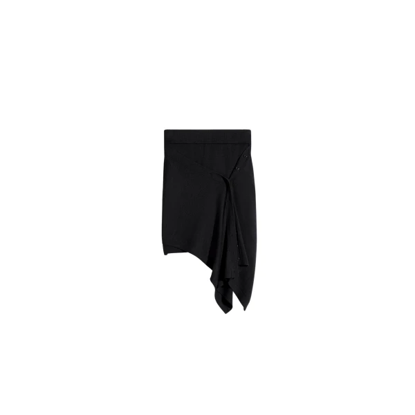 Lemaire Buttoned Skirt in Merino Blend - Knitwear - Parisian Minimalist Luxury at Luxury Shoes 