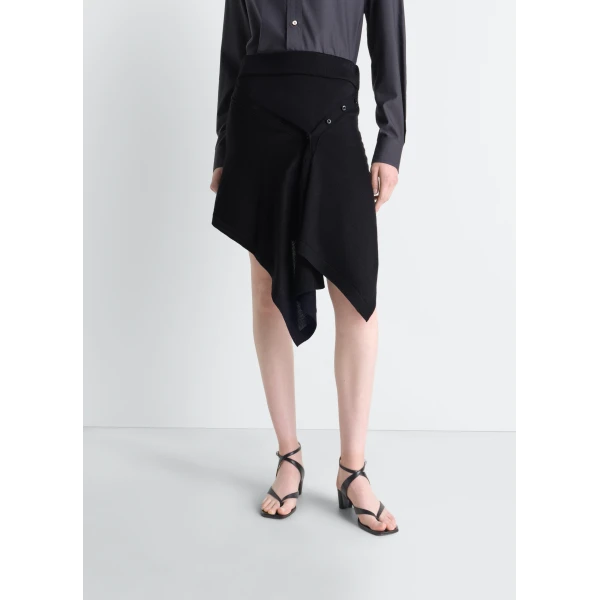 Lemaire Buttoned Skirt in Merino Blend - Knitwear - Parisian Minimalist Luxury at Luxury Shoes 