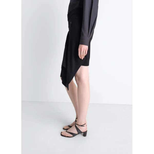 Lemaire Buttoned Skirt in Merino Blend - Knitwear - Parisian Minimalist Luxury at Luxury Shoes 