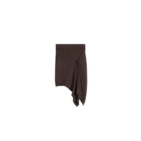Lemaire Buttoned Skirt in Merino Blend - Knitwear - Parisian Minimalist Luxury at Luxury Shoes 