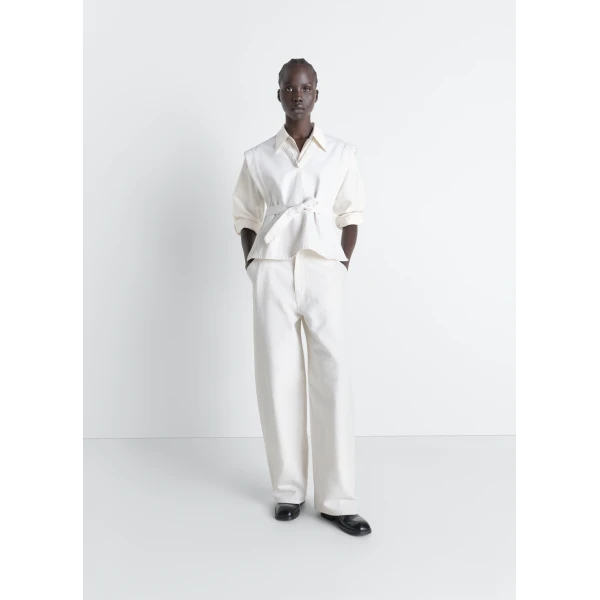 Lemaire Chasuble in Denim - Tops - Parisian Minimalist Luxury at Luxury Shoes 
