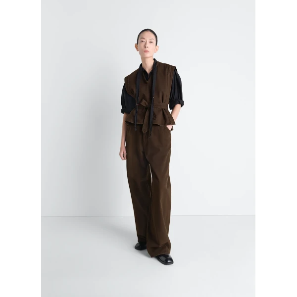 Lemaire Chasuble in Dyed Broken Twill - Tops - Parisian Minimalist Luxury at Luxury Shoes 