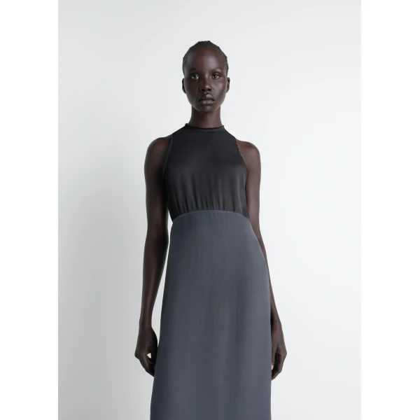 Lemaire Column Dress in Crepe De Chine Viscose - Dresses - Parisian Minimalist Luxury at Luxury Shoes 
