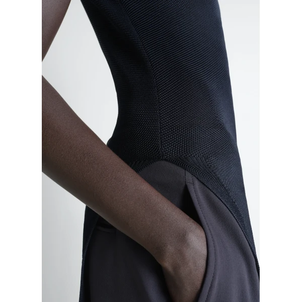 Lemaire Column Dress in Shiny Viscose - Dresses - Parisian Minimalist Luxury at Luxury Shoes 
