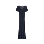 Lemaire Column Dress in Shiny Viscose - Dresses - Parisian Minimalist Luxury at Luxury Shoes 