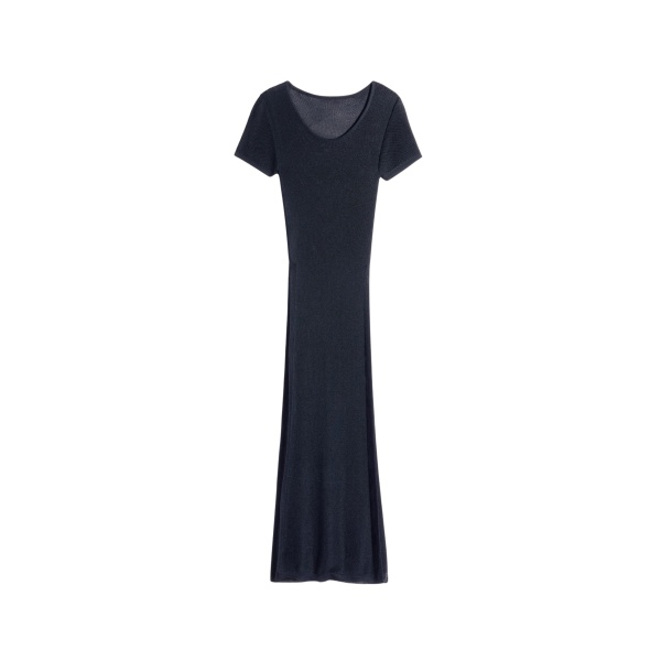 Lemaire Column Dress in Shiny Viscose - Dresses - Parisian Minimalist Luxury at Luxury Shoes 