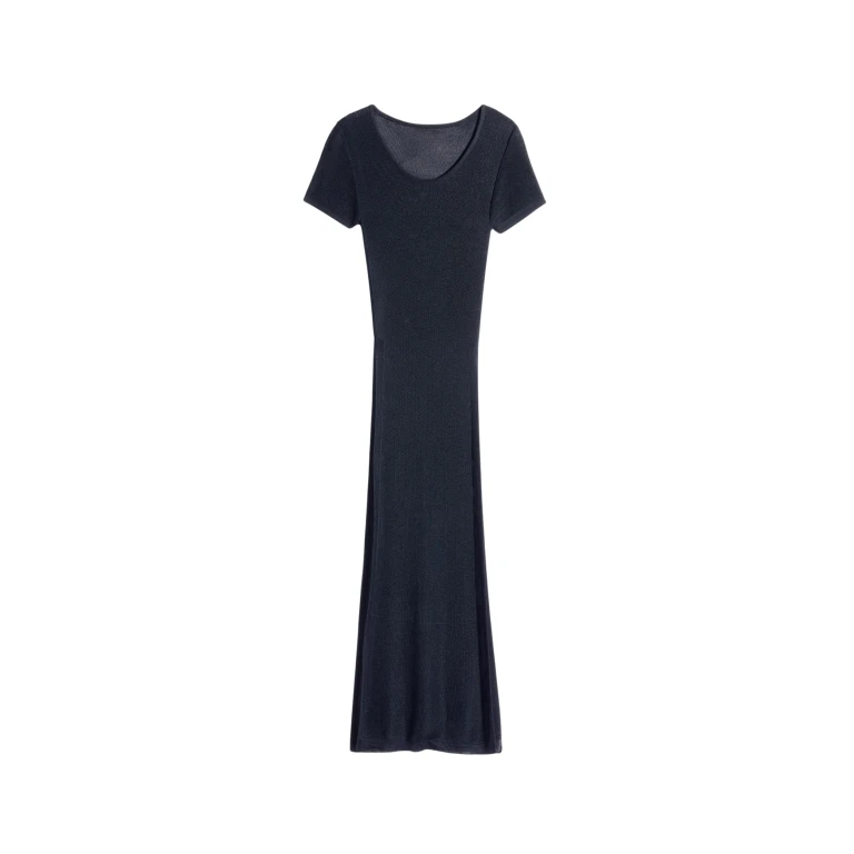 Lemaire Column Dress in Shiny Viscose - Dresses - Parisian Minimalist Luxury at Luxury Shoes 
