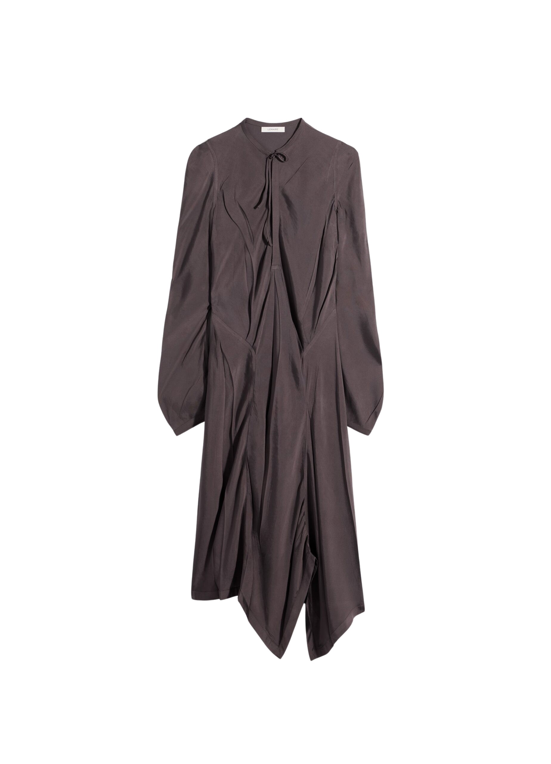 Lemaire Creased Bias Dress in Poly Viscose Twill - Dresses - Parisian Minimalist Luxury at Luxury Shoes 