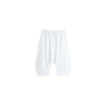 Lemaire Creased Dropped Crotch Bermudas in Poly Viscose Twill - Shorts - Parisian Minimalist Luxury at Luxury Shoes 