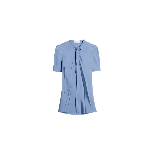 Lemaire Creased Fitted Shirt in Poly Viscose Twill - Tops - Parisian Minimalist Luxury at Luxury Shoes 