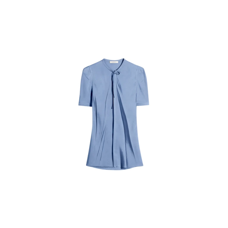 Lemaire Creased Fitted Shirt in Poly Viscose Twill - Tops - Parisian Minimalist Luxury at Luxury Shoes 
