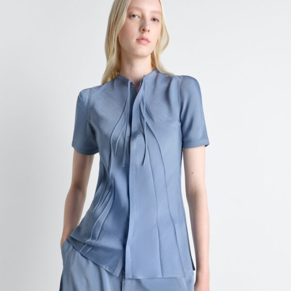 Lemaire Creased Fitted Shirt in Poly Viscose Twill, view 2
