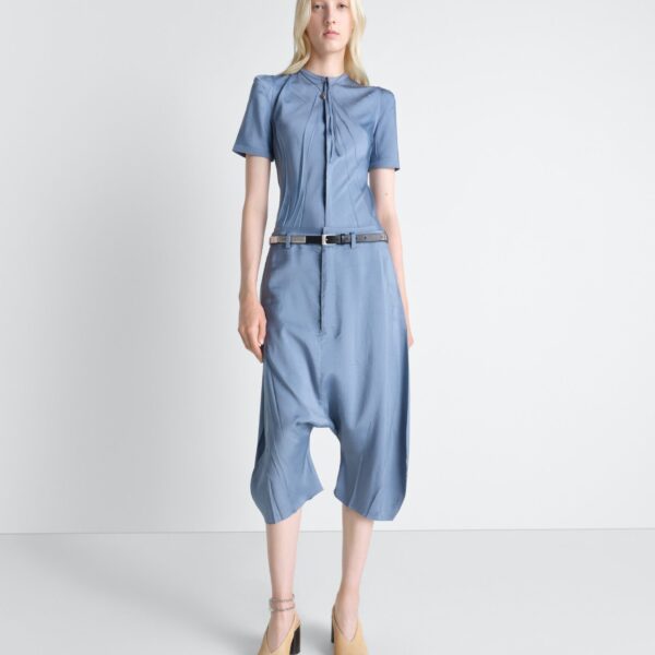 Lemaire Creased Fitted Shirt in Poly Viscose Twill, view 3