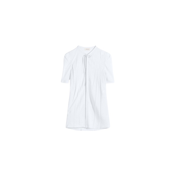 Lemaire Creased Fitted Shirt in Poly Viscose Twill - Tops - Parisian Minimalist Luxury at Luxury Shoes 
