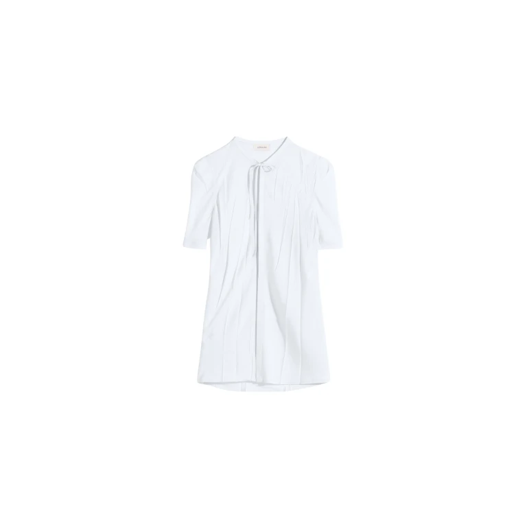 Lemaire Creased Fitted Shirt in Poly Viscose Twill - Tops - Parisian Minimalist Luxury at Luxury Shoes 