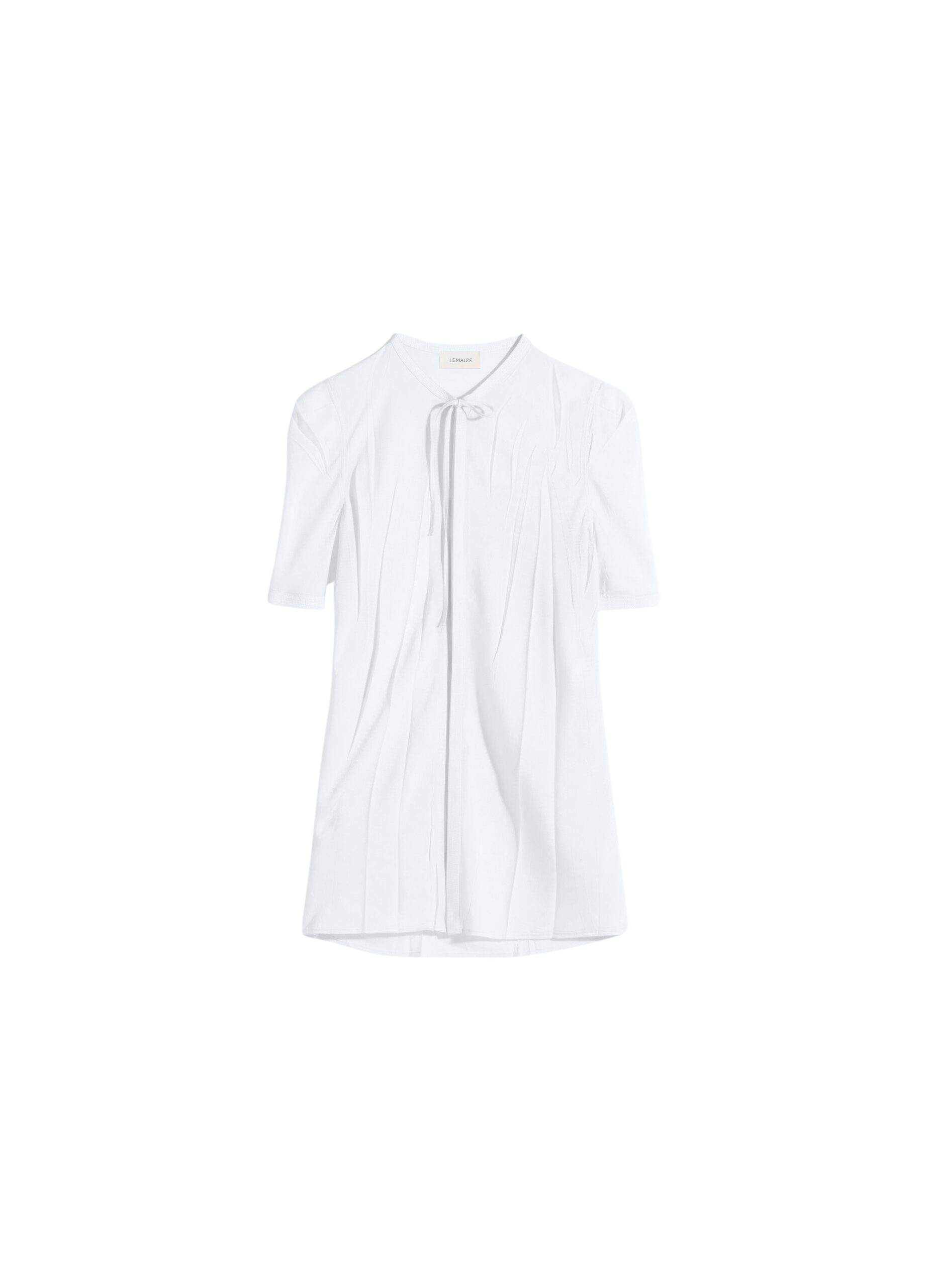 Lemaire Creased Fitted Shirt in Poly Viscose Twill - Tops - Parisian Minimalist Luxury at Luxury Shoes 