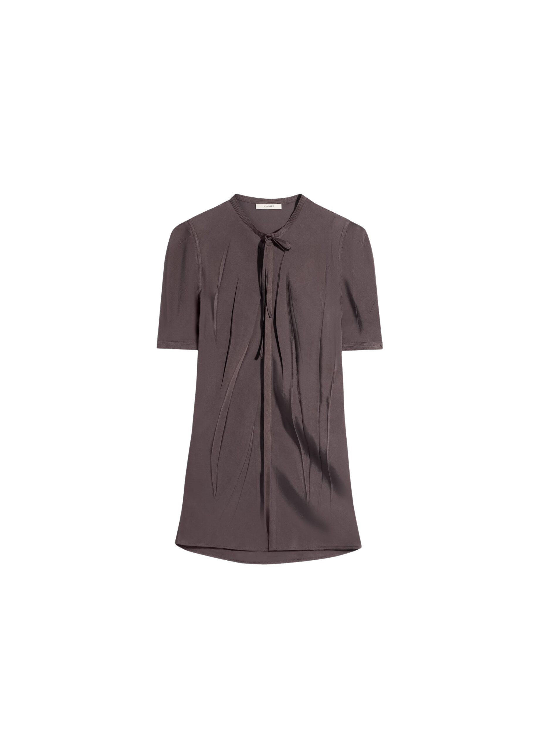 Lemaire Creased Fitted Shirt in Poly Viscose Twill - Tops - Parisian Minimalist Luxury at Luxury Shoes 