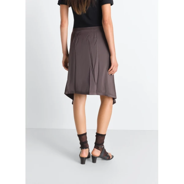 Lemaire Creased Foulard Skirt in Poly Viscose Twill - Skirts - Parisian Minimalist Luxury at Luxury Shoes 