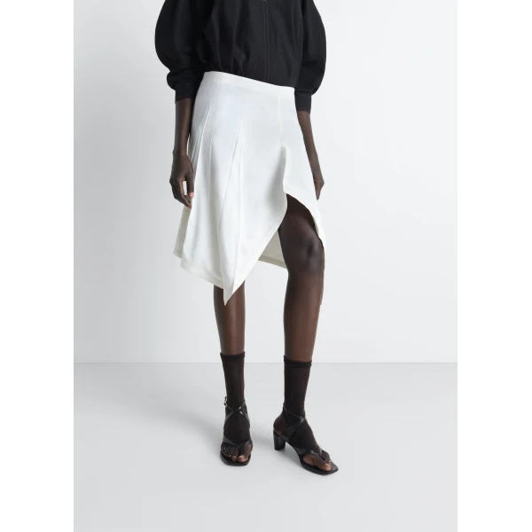 Lemaire Creased Foulard Skirt in Poly Viscose Twill - Skirts - Parisian Minimalist Luxury at Luxury Shoes 
