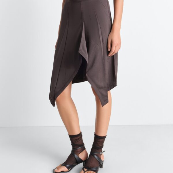 Lemaire Creased Foulard Skirt in Poly Viscose Twill, view 4