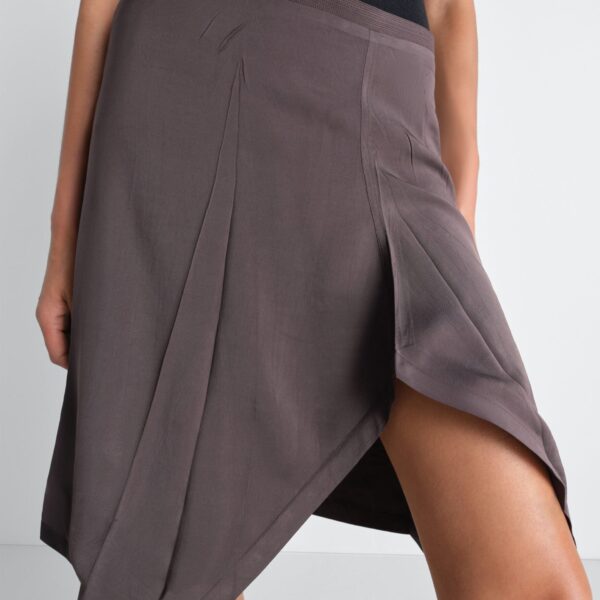 Lemaire Creased Foulard Skirt in Poly Viscose Twill, view 5
