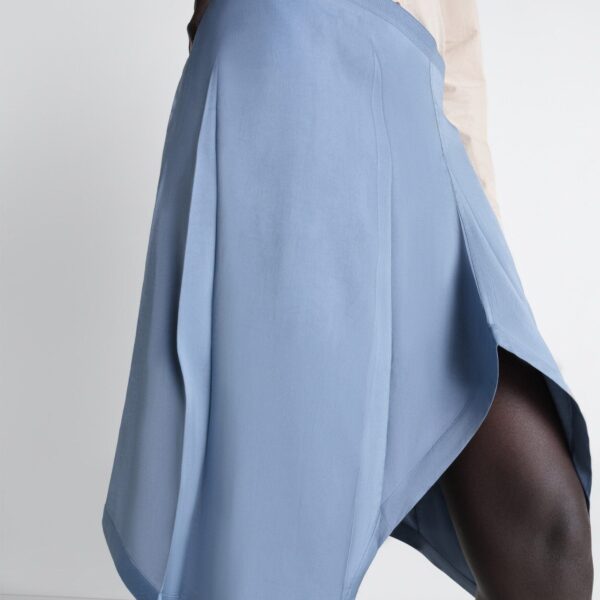 Lemaire Creased Foulard Skirt in Poly Viscose Twill, view 4