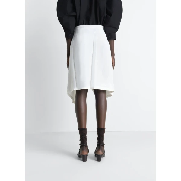 Lemaire Creased Foulard Skirt in Poly Viscose Twill - Skirts - Parisian Minimalist Luxury at Luxury Shoes 