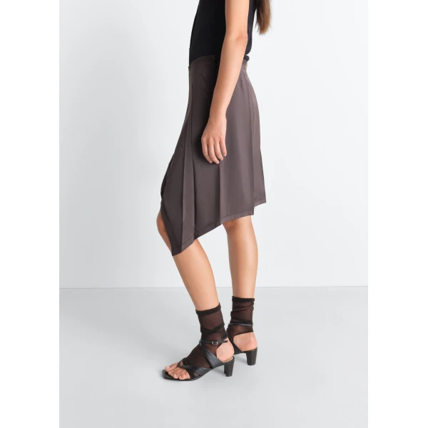 Lemaire Creased Foulard Skirt in Poly Viscose Twill - Skirts - Parisian Minimalist Luxury at Luxury Shoes 