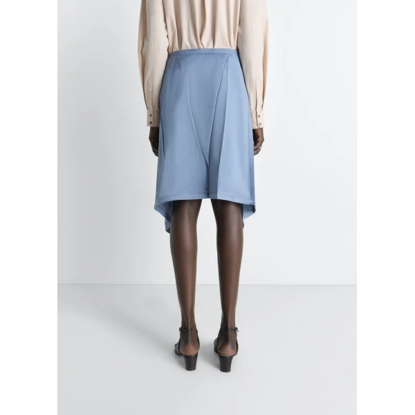 Lemaire Creased Foulard Skirt in Poly Viscose Twill - Skirts - Parisian Minimalist Luxury at Luxury Shoes 