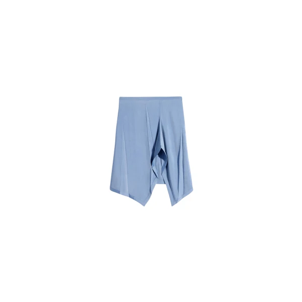 Lemaire Creased Foulard Skirt in Poly Viscose Twill - Skirts - Parisian Minimalist Luxury at Luxury Shoes 