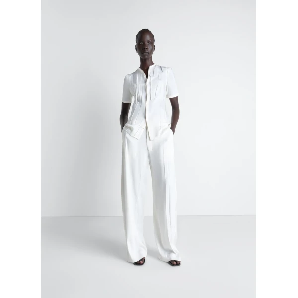 Lemaire Creased Soft Pants in Poly Viscose Twill - Pants - Parisian Minimalist Luxury at Luxury Shoes 