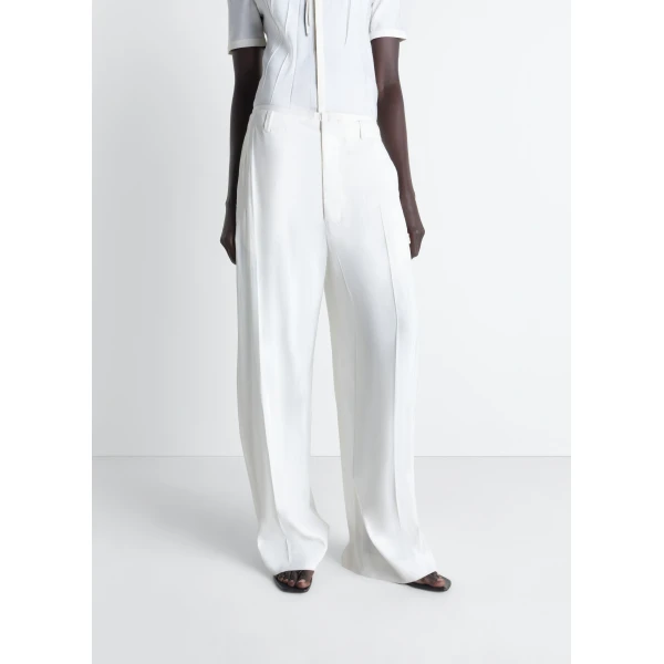 Lemaire Creased Soft Pants in Poly Viscose Twill - Pants - Parisian Minimalist Luxury at Luxury Shoes 