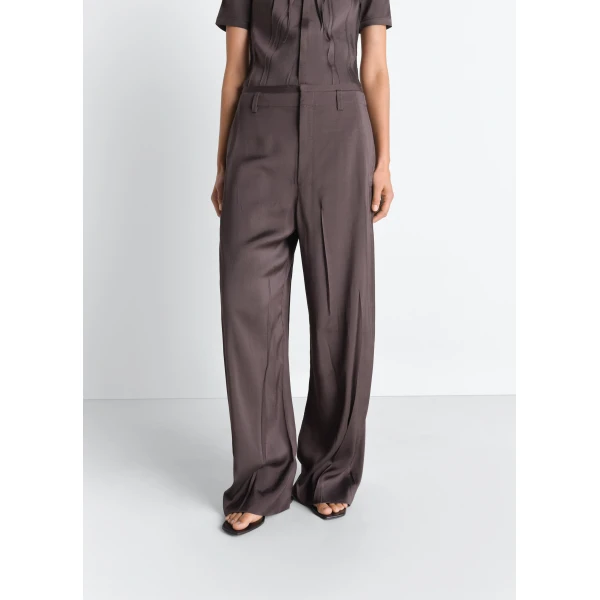 Lemaire Creased Soft Pants in Poly Viscose Twill - Pants - Parisian Minimalist Luxury at Luxury Shoes 