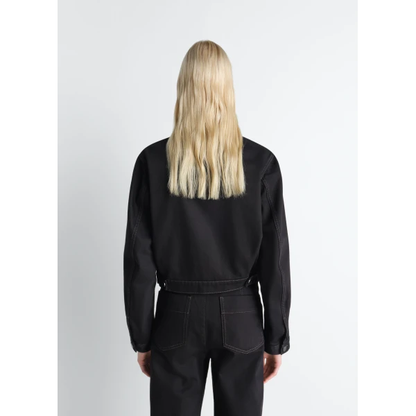 Lemaire Cropped Blouson in Denim - Jackets - Parisian Minimalist Luxury at Luxury Shoes 