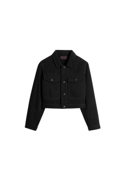 Lemaire Cropped Blouson in Denim - Jackets - Parisian Minimalist Luxury at Luxury Shoes 