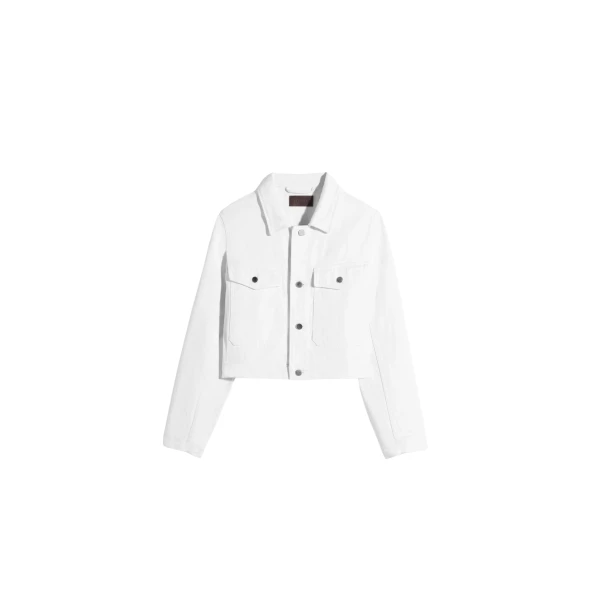 Lemaire Cropped Blouson in Denim - Jackets - Parisian Minimalist Luxury at Luxury Shoes 