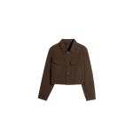 Lemaire Cropped Blouson in Dyed Heavy Broken Twill - Jackets - Parisian Minimalist Luxury at Luxury Shoes 