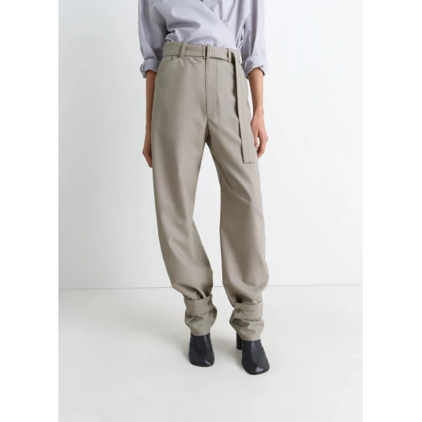 Lemaire Curved Tailored Pants in Polywool - Pants - Parisian Minimalist Luxury at Luxury Shoes 