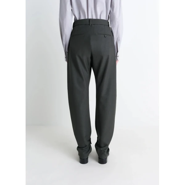 Lemaire Curved Tailored Pants in Polywool - Pants - Parisian Minimalist Luxury at Luxury Shoes 