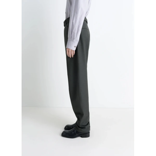 Lemaire Curved Tailored Pants in Polywool - Pants - Parisian Minimalist Luxury at Luxury Shoes 