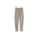 Lemaire Curved Tailored Pants in Polywool - Pants - Parisian Minimalist Luxury at Luxury Shoes 