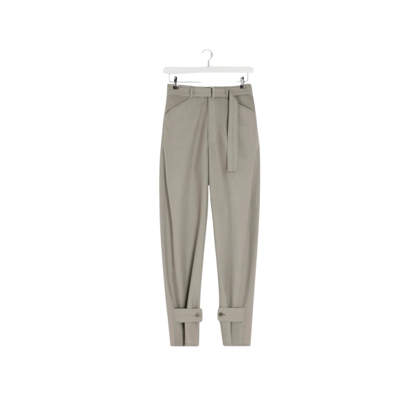 Lemaire Curved Tailored Pants in Polywool - Pants - Parisian Minimalist Luxury at Luxury Shoes 