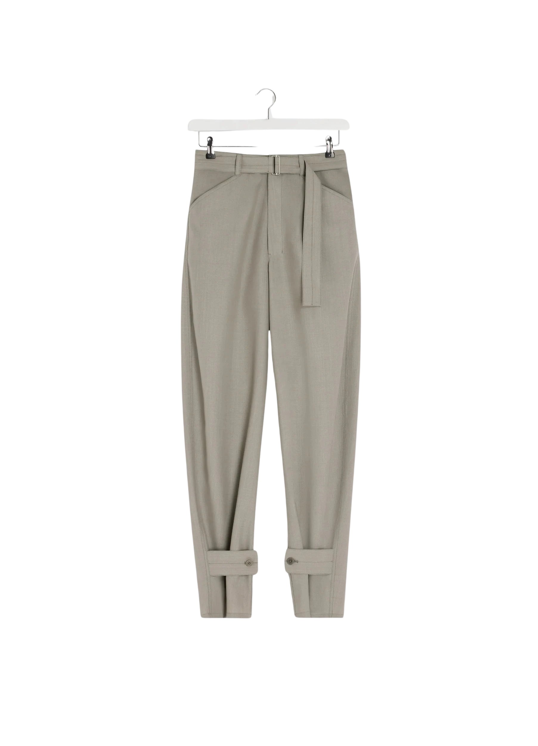 Lemaire Curved Tailored Pants in Polywool - Pants - Parisian Minimalist Luxury at Luxury Shoes 