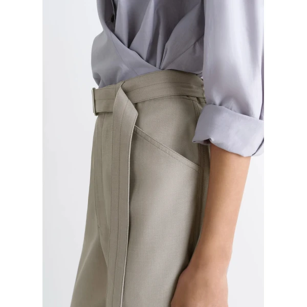 Lemaire Curved Tailored Pants in Polywool - Pants - Parisian Minimalist Luxury at Luxury Shoes 