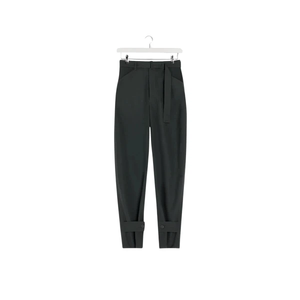 Lemaire Curved Tailored Pants in Polywool - Pants - Parisian Minimalist Luxury at Luxury Shoes 